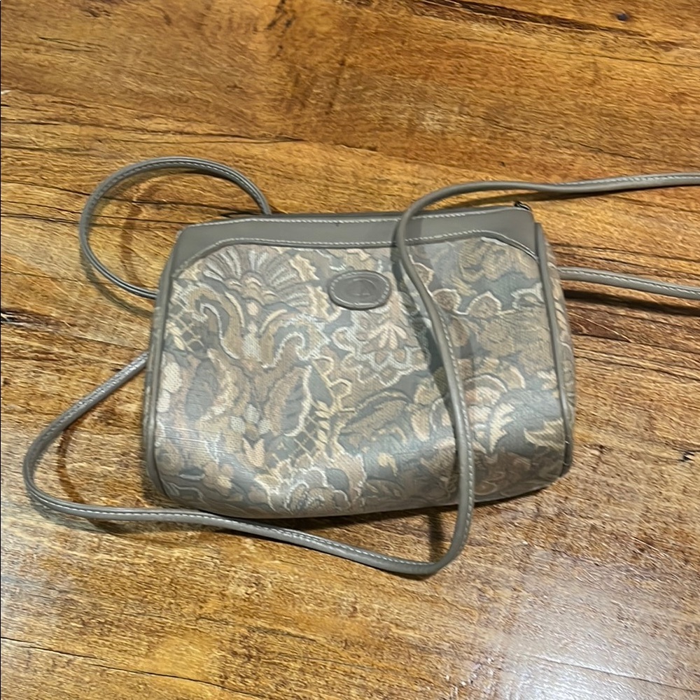 Vintage Liz Claiborne Elegant Tan Patterned Women's Bag